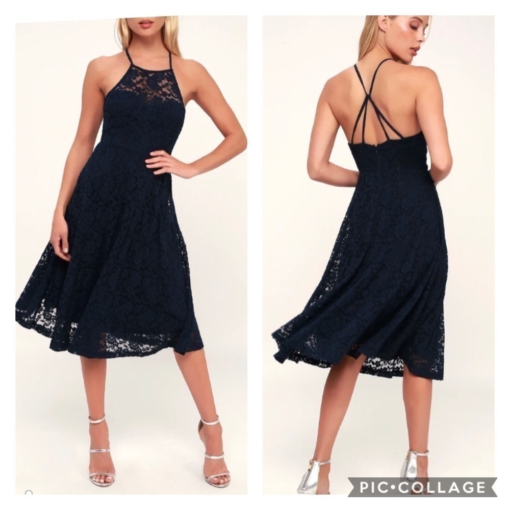 NEW Lulu’s ‘My Kingdom’ Lace Halter Midi Dress